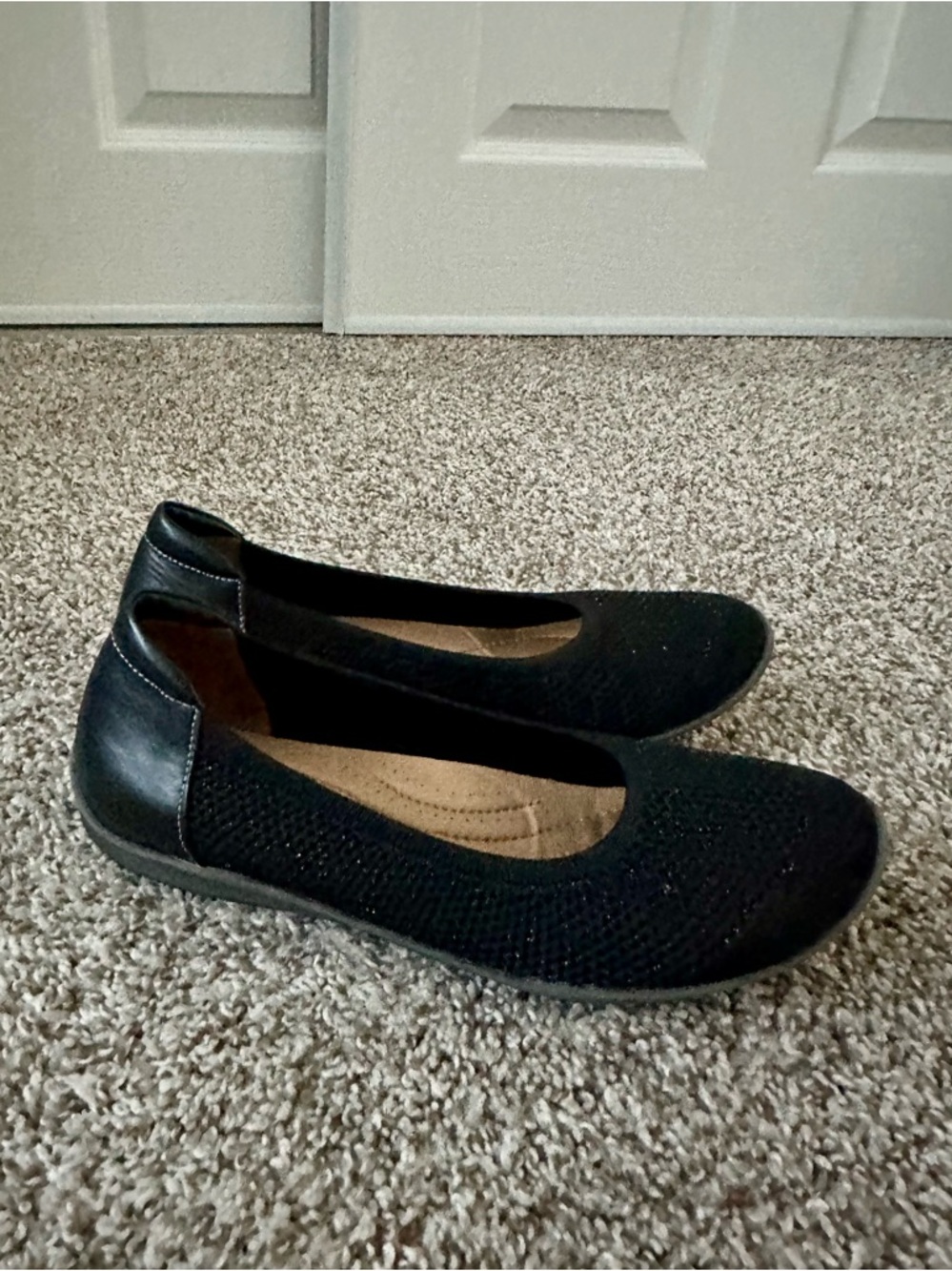 Biza Comfort Knit Black Women’s Ballet Flats Size 9